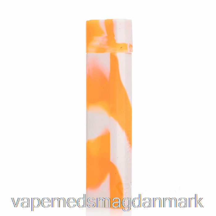 Vape Med Smag Hvidt Næsehorn Silikone Duppe Ud [quartz] Orange Hvid (uv Glød)